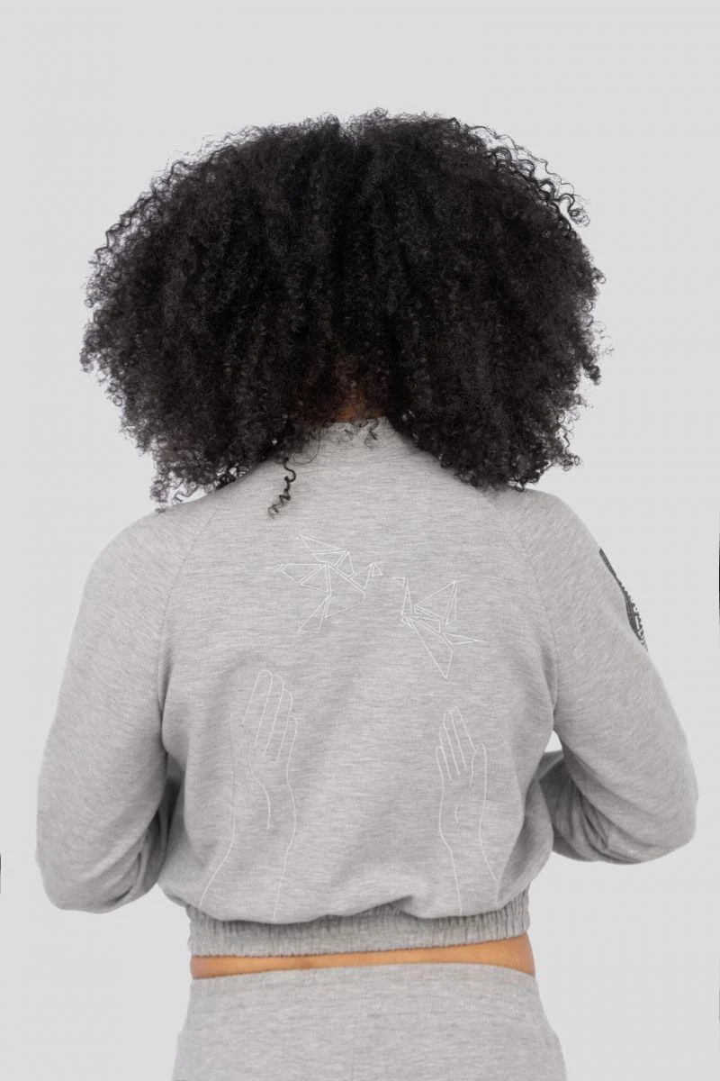 Origami Birds Bomber-Sweatjacke