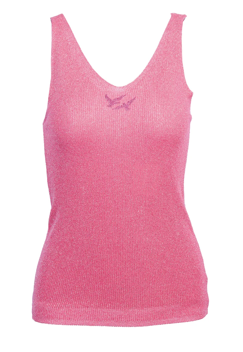 LADIES RIB KNIT TOP mit Glitzergarn