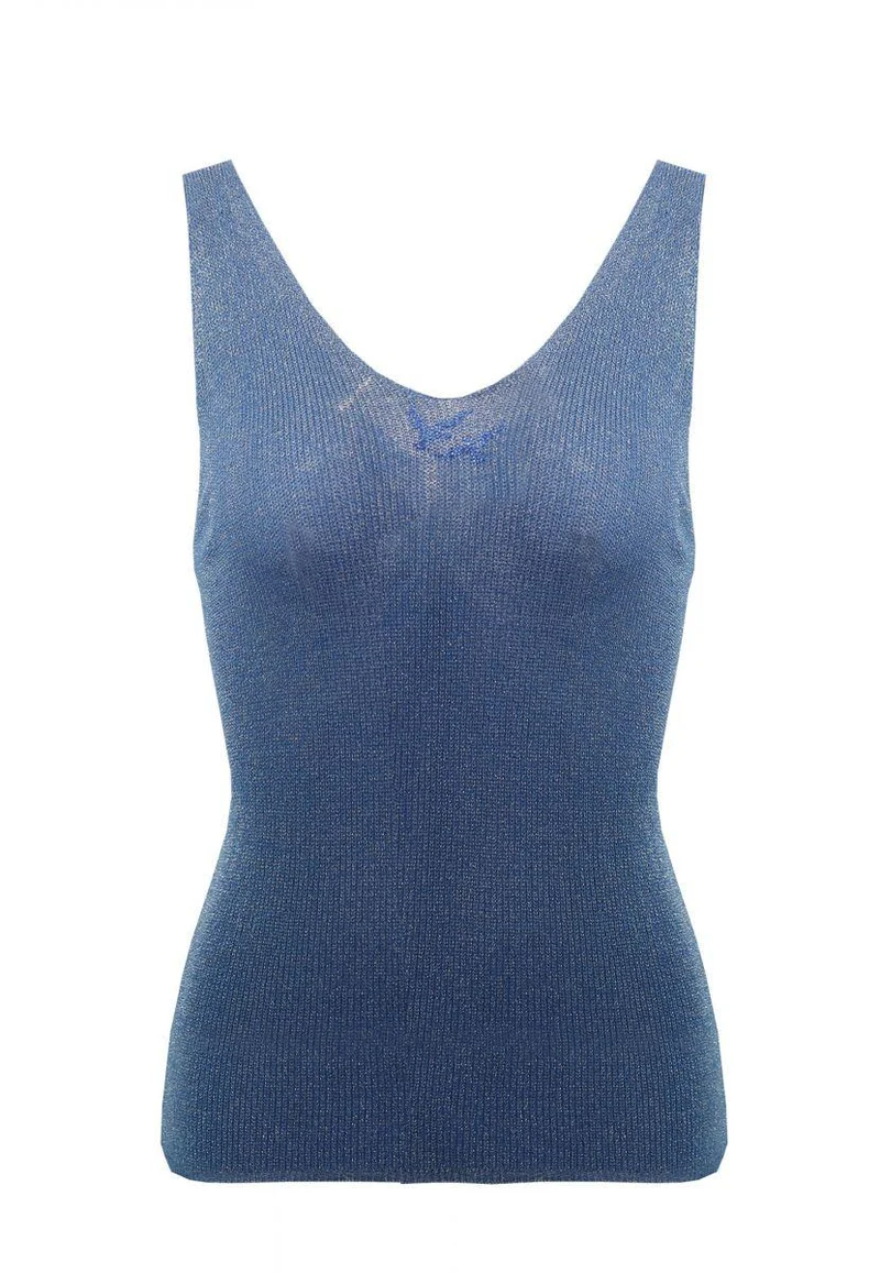 LADIES RIB KNIT TOP mit Glitzergarn