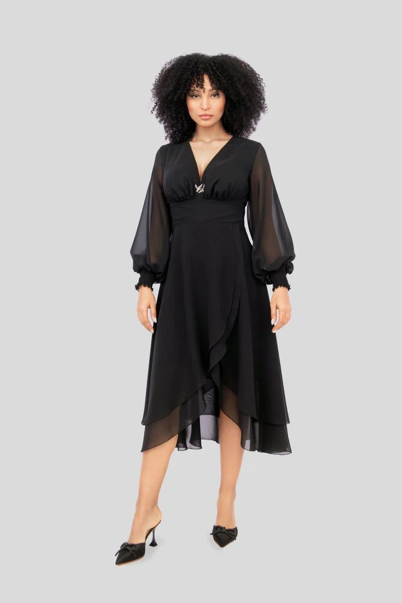 Freizeit-Maxikleid Black