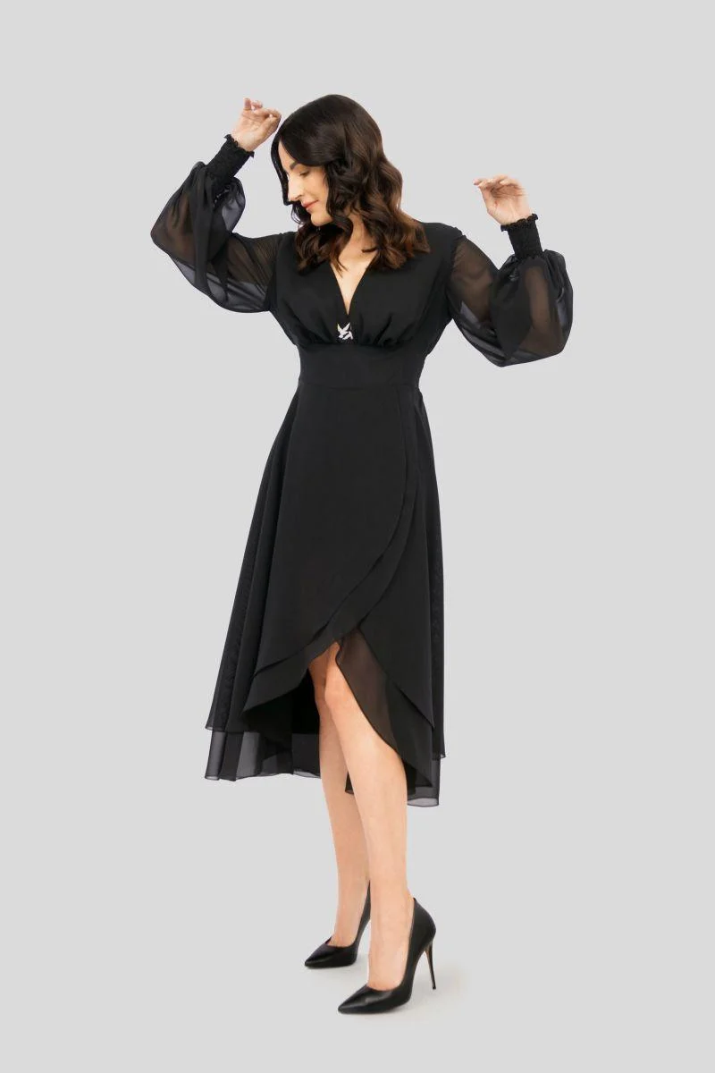 Freizeit-Maxikleid Black