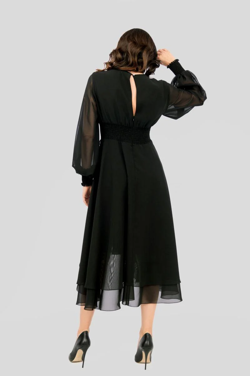 Freizeit-Maxikleid Black