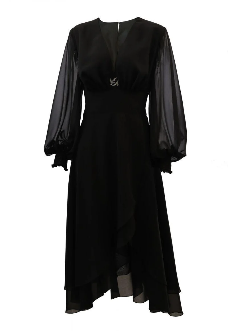Freizeit-Maxikleid Black