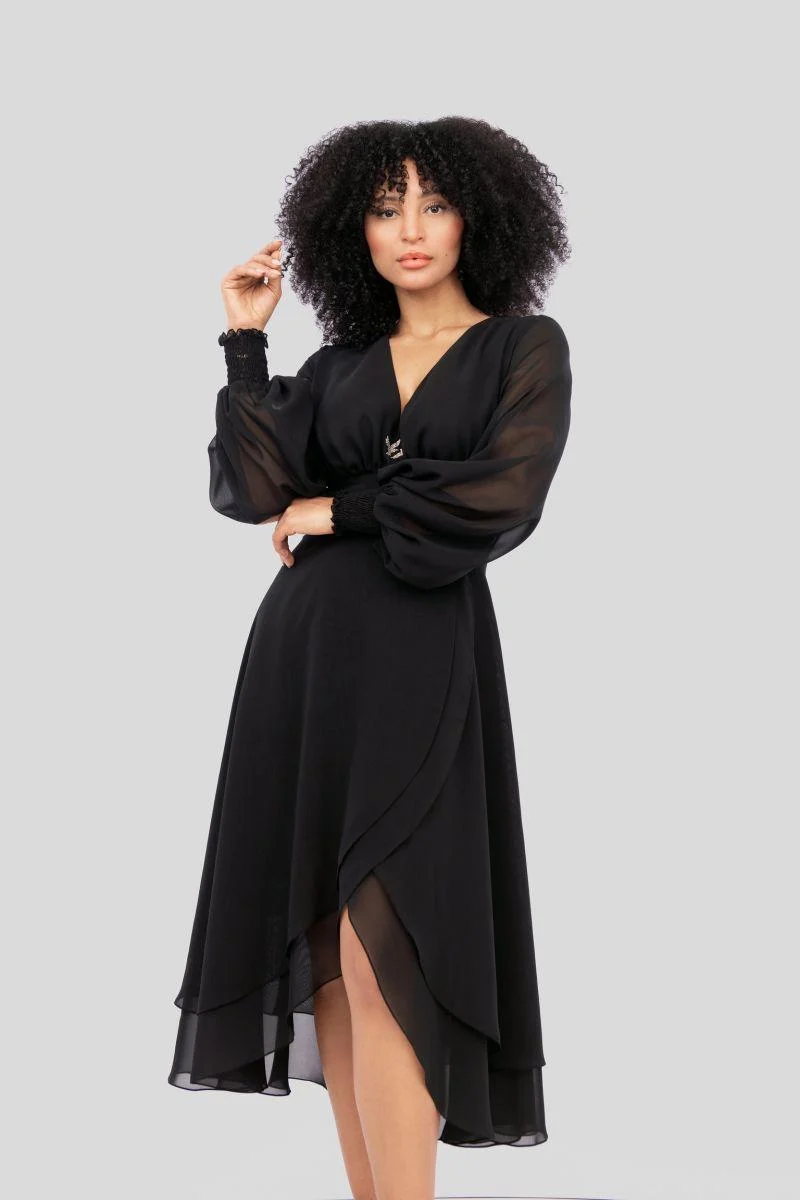 Freizeit-Maxikleid Black