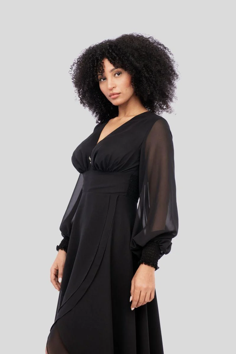 Freizeit-Maxikleid Black