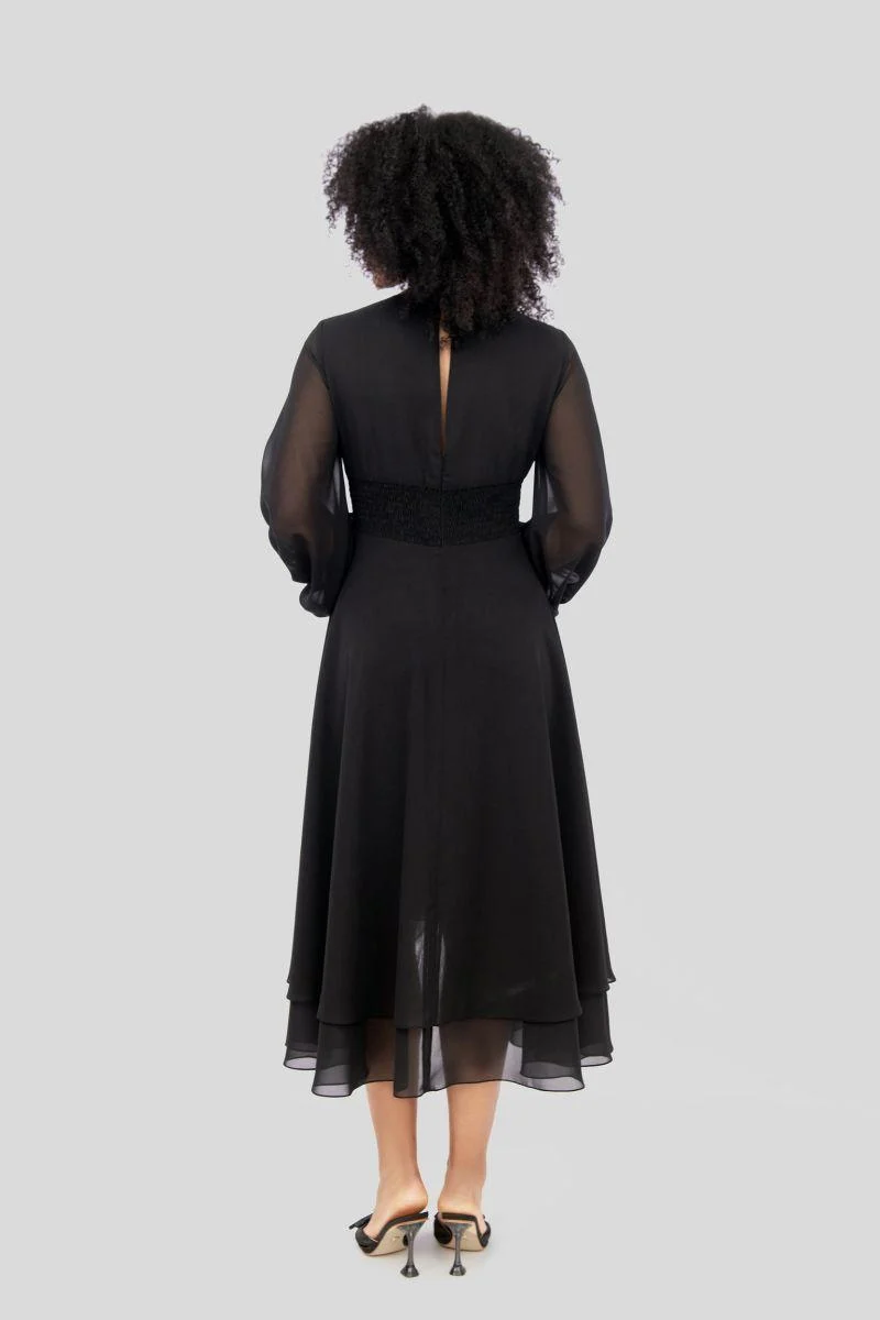 Freizeit-Maxikleid Black