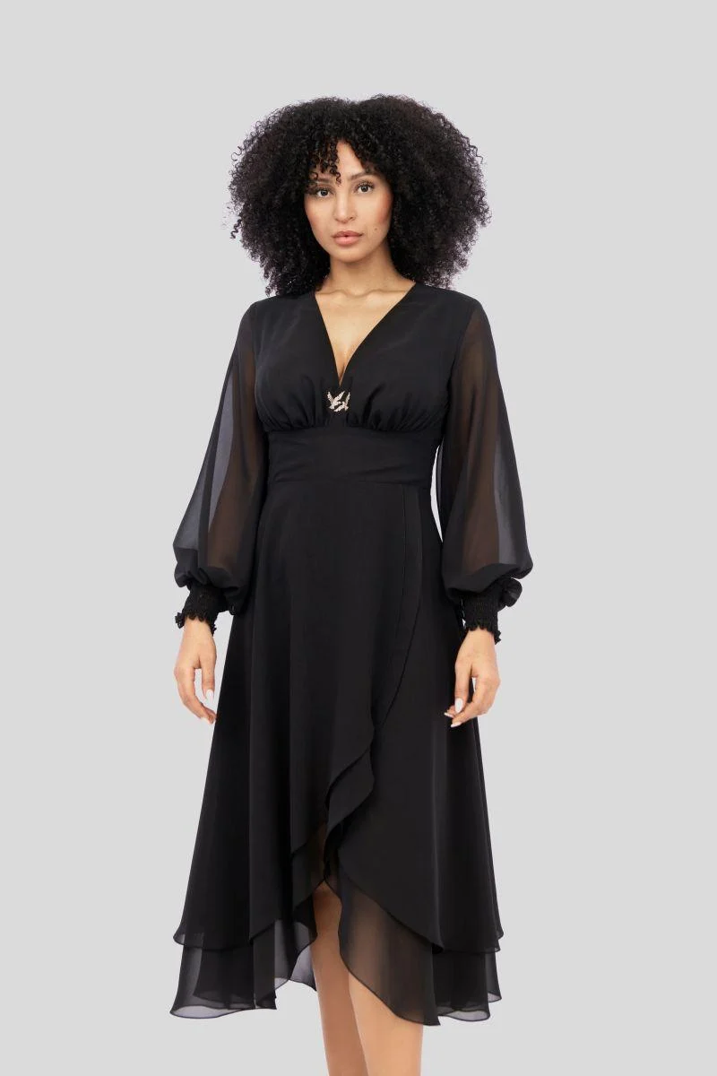 Freizeit-Maxikleid Black