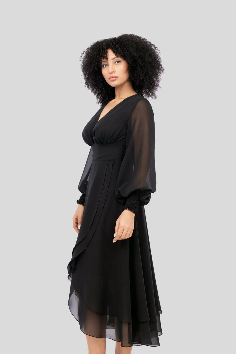 Freizeit-Maxikleid Black