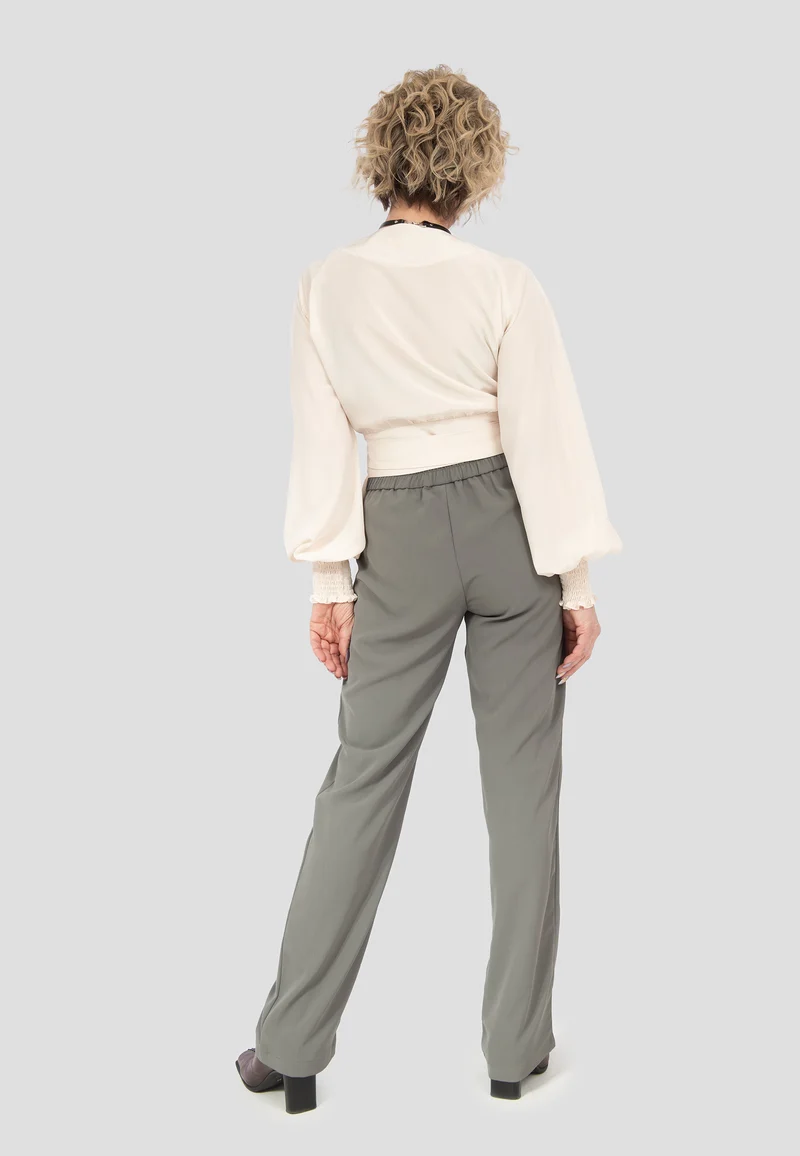 Seiden-Wickelbluse "Champagner"