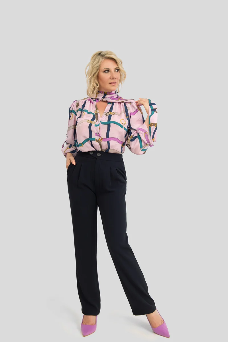 Premium Damen-Seidenbluse aus 100 % reiner Seide