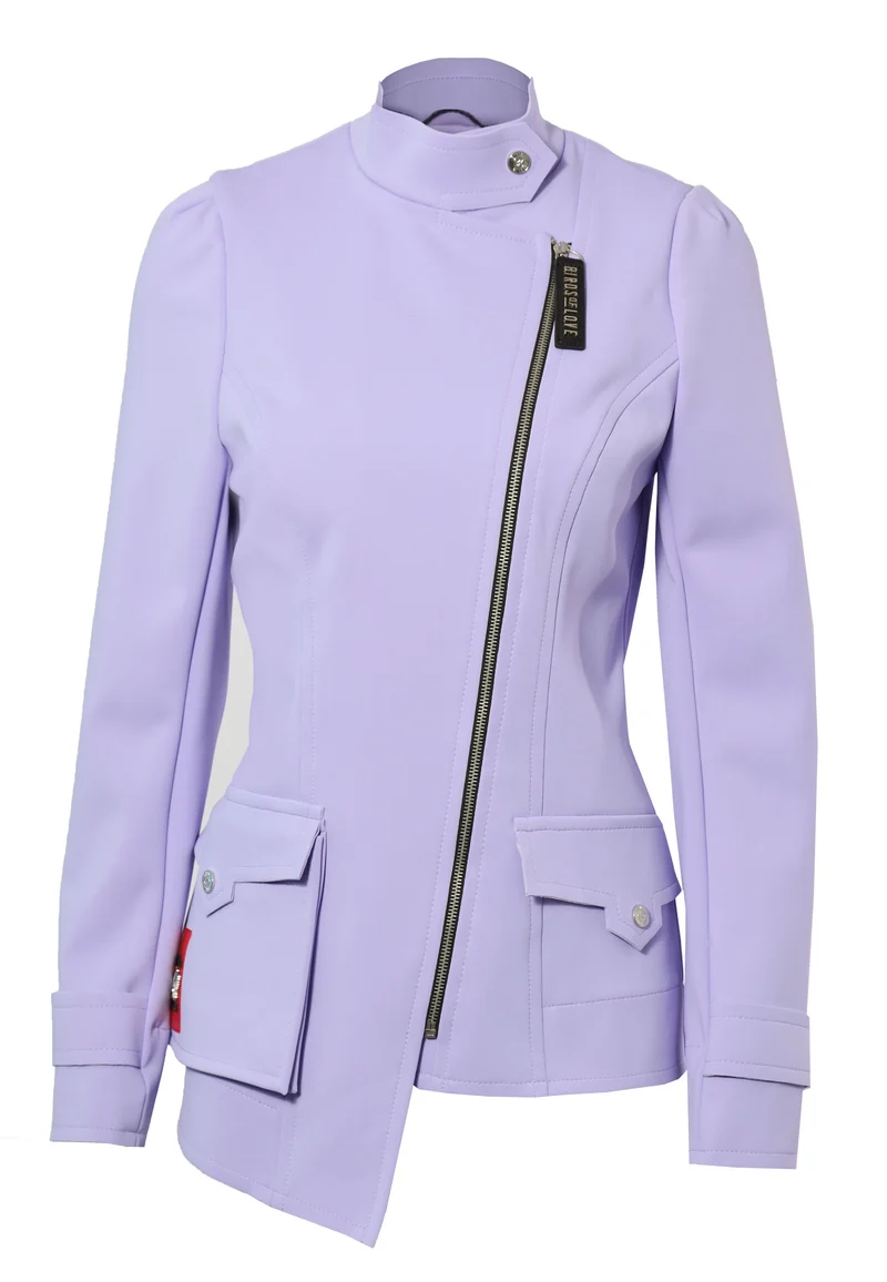 Übergangsjacke A-Linien asymmetrisch - lila