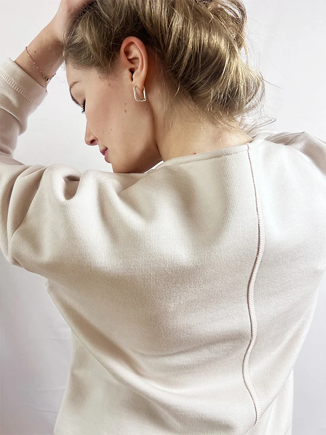 Sweatshirt LUNA aus edlem Kaschmir-Mix in Almond