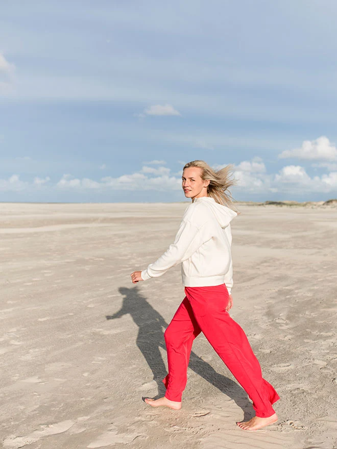 LIV Baumwoll-Fleecejacke – superweich und natürlich in Ecru