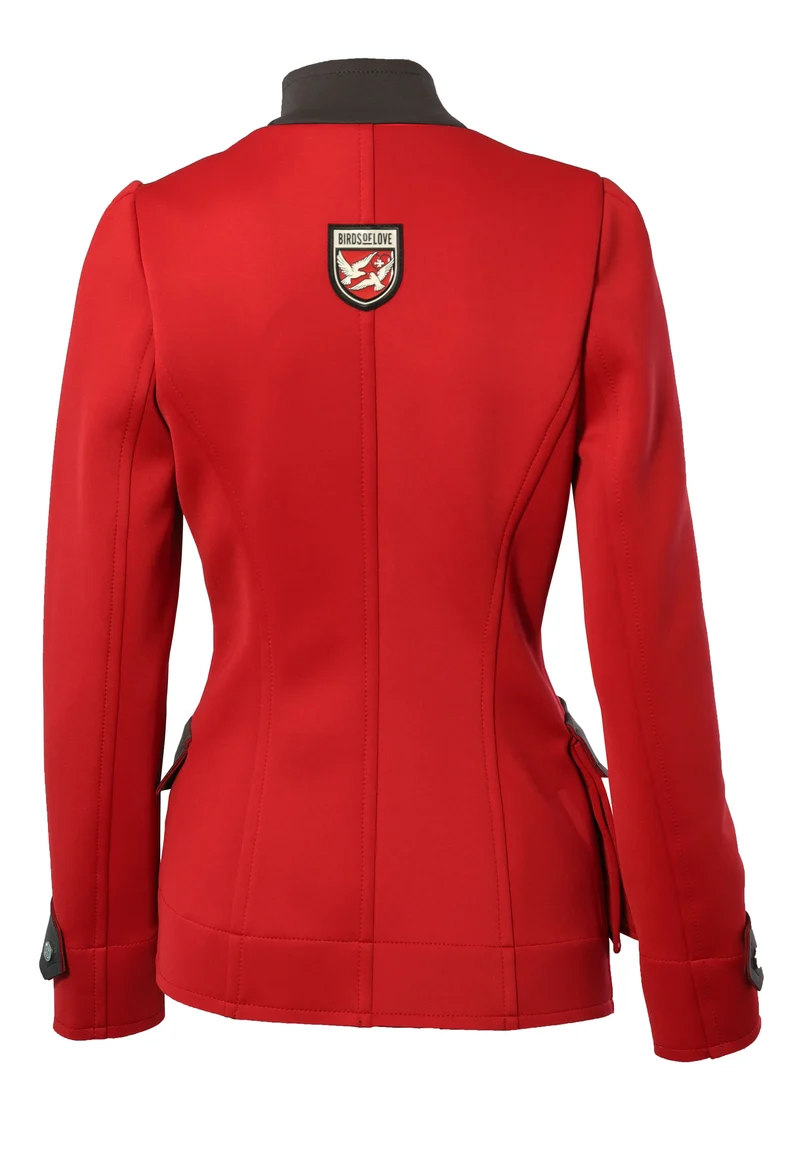 Übergangsjacke A-Linien asymmetrisch - red