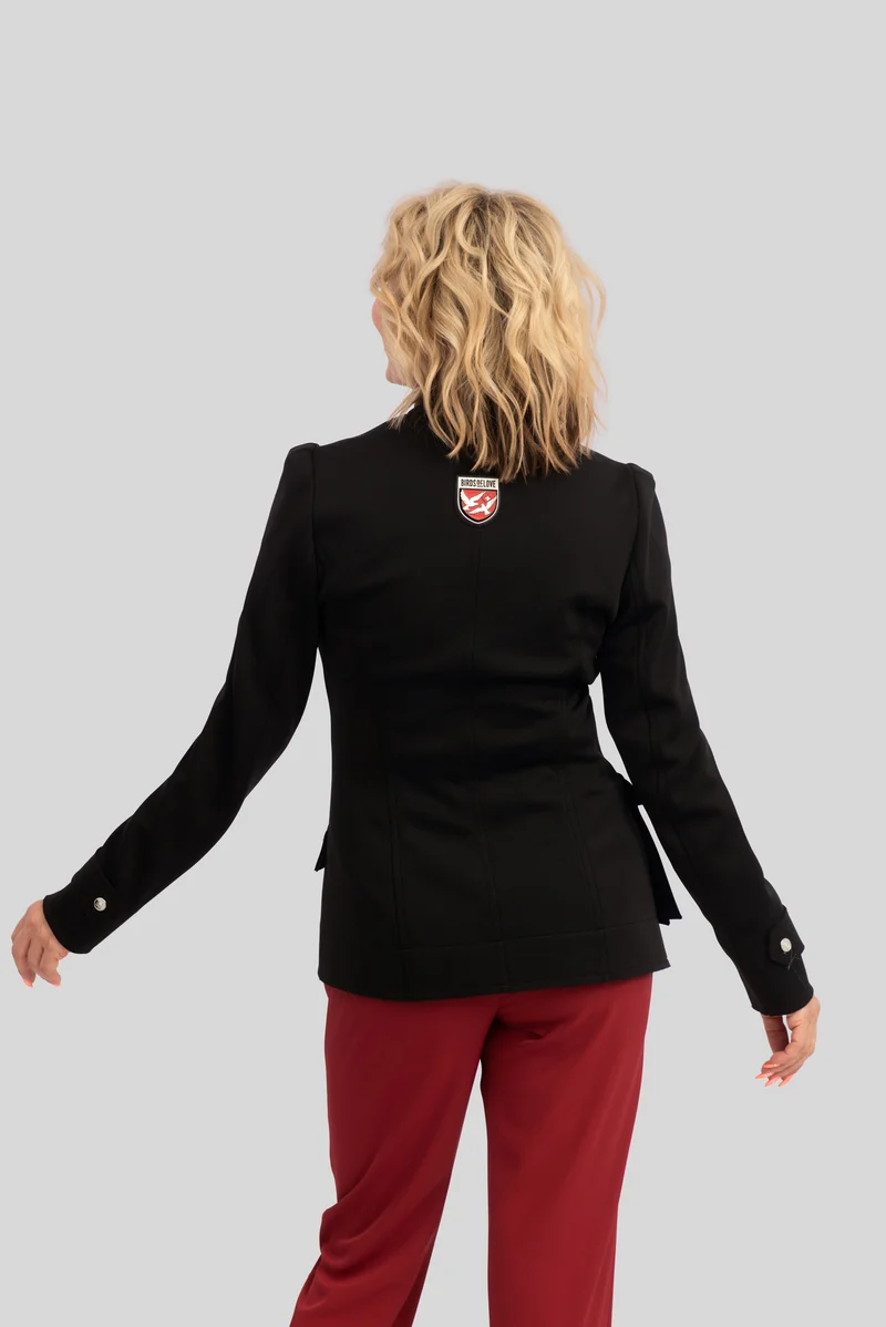 Übergangsjacke A-Linien asymmetrisch - black