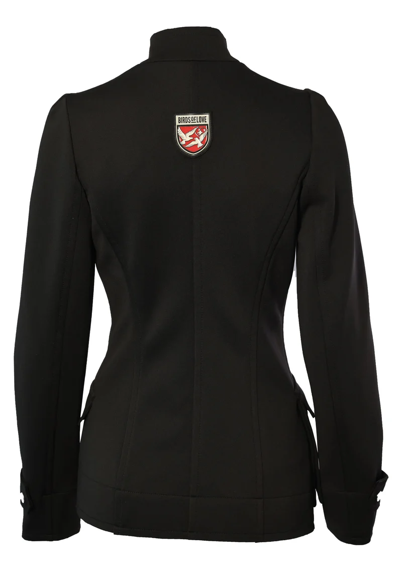 Übergangsjacke A-Linien asymmetrisch - black
