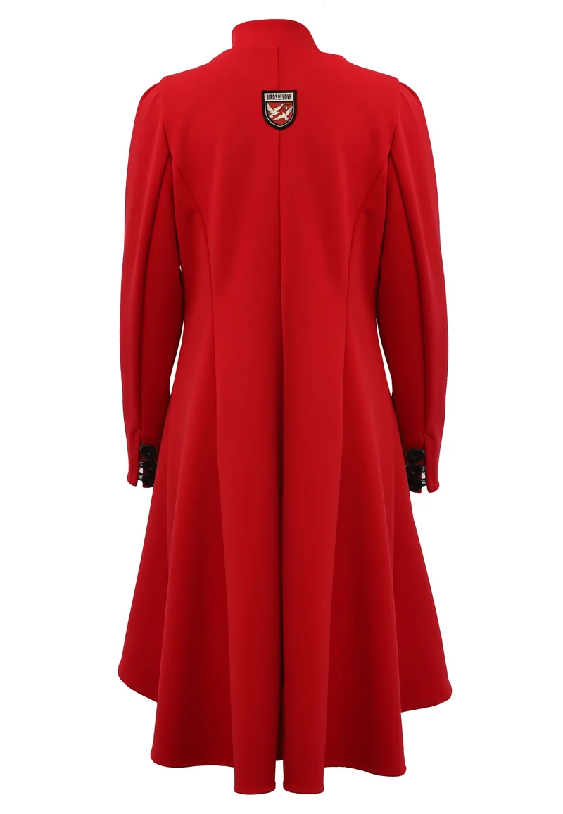 Mantel A-Linien asymmetrisch red
