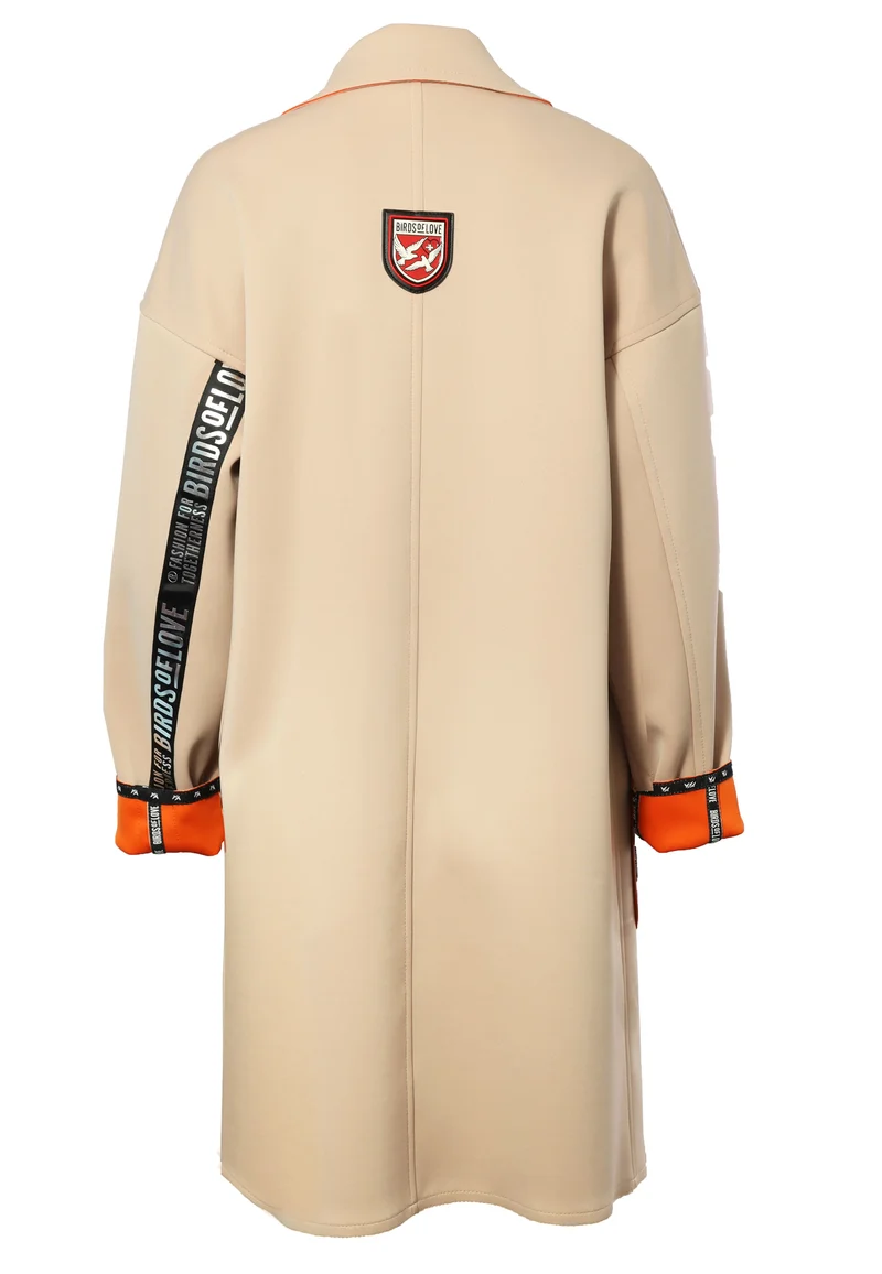 Eleganter Damen-Mantel im Oversized-Schnitt | Rosé mit Kontrastfutter