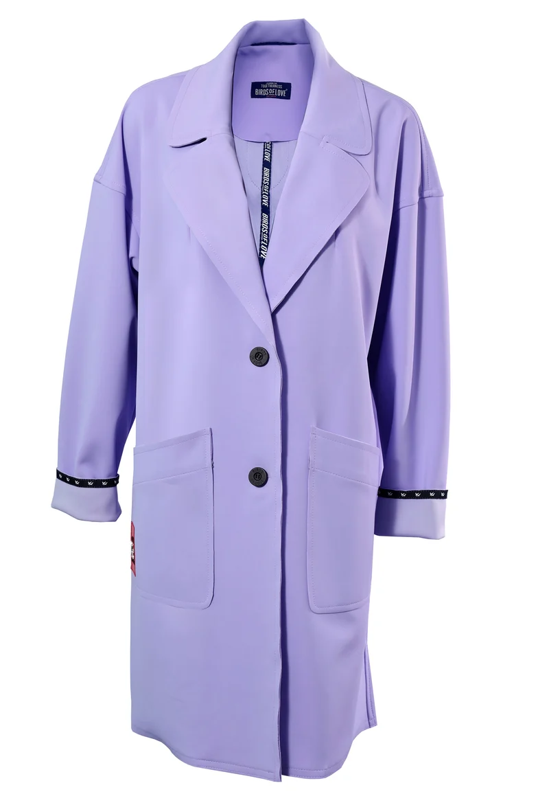 Eleganter Damen-Mantel im Oversized-Stil | Flieder
