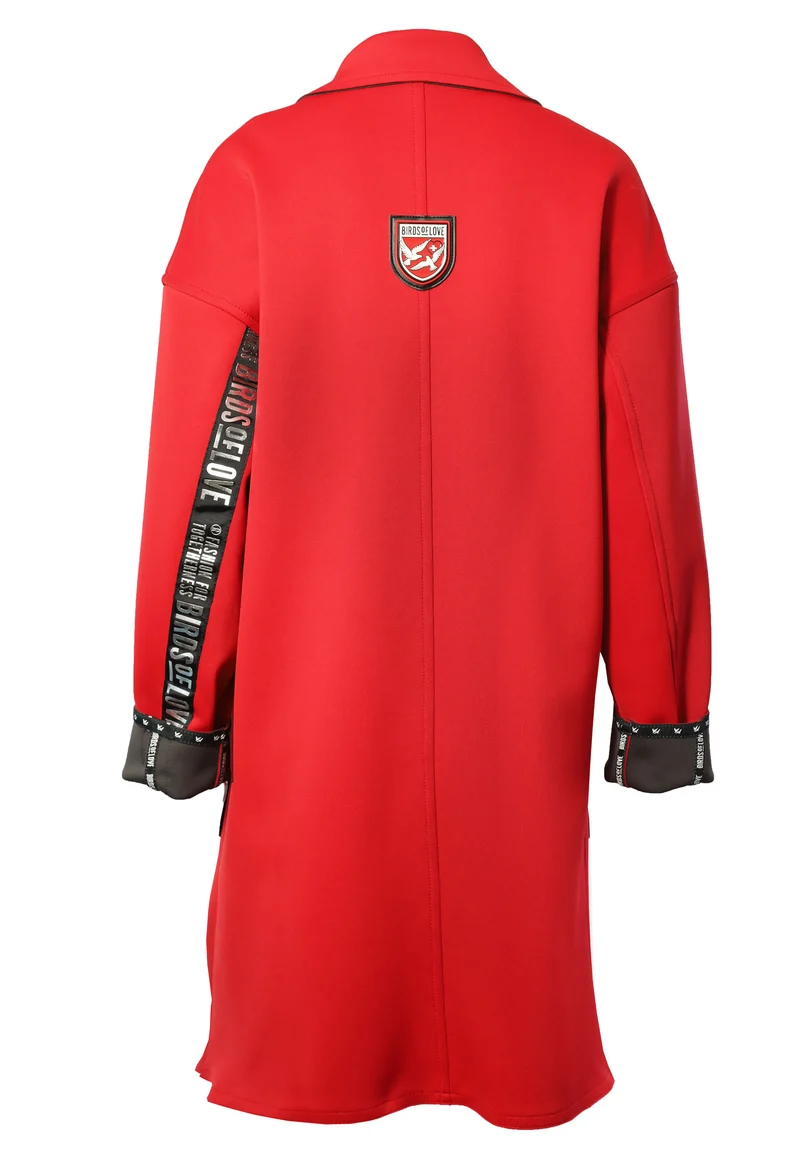 Eleganter Damen-Mantel im Oversized-Schnitt | Weinrot