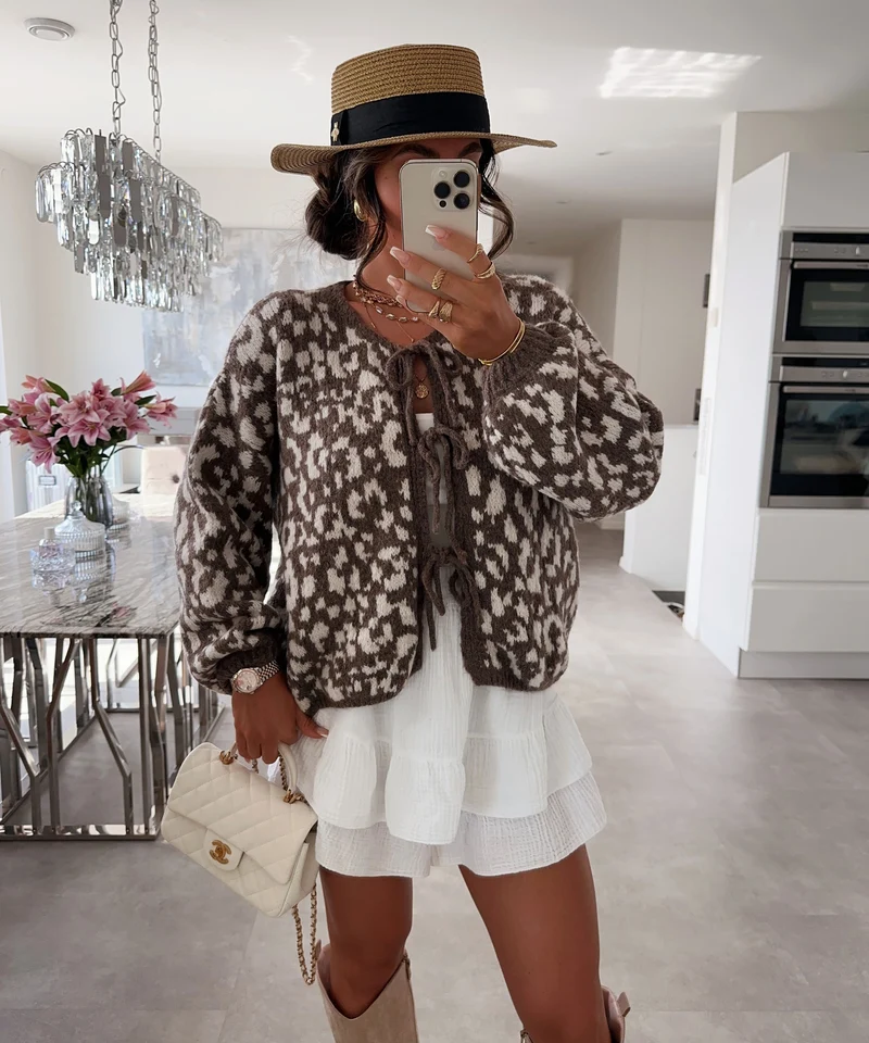 Cardigan Schleife Fia Leo Braun
