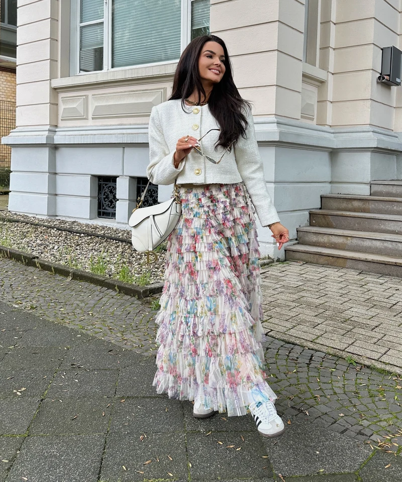 Maxi Rock Clover Beige