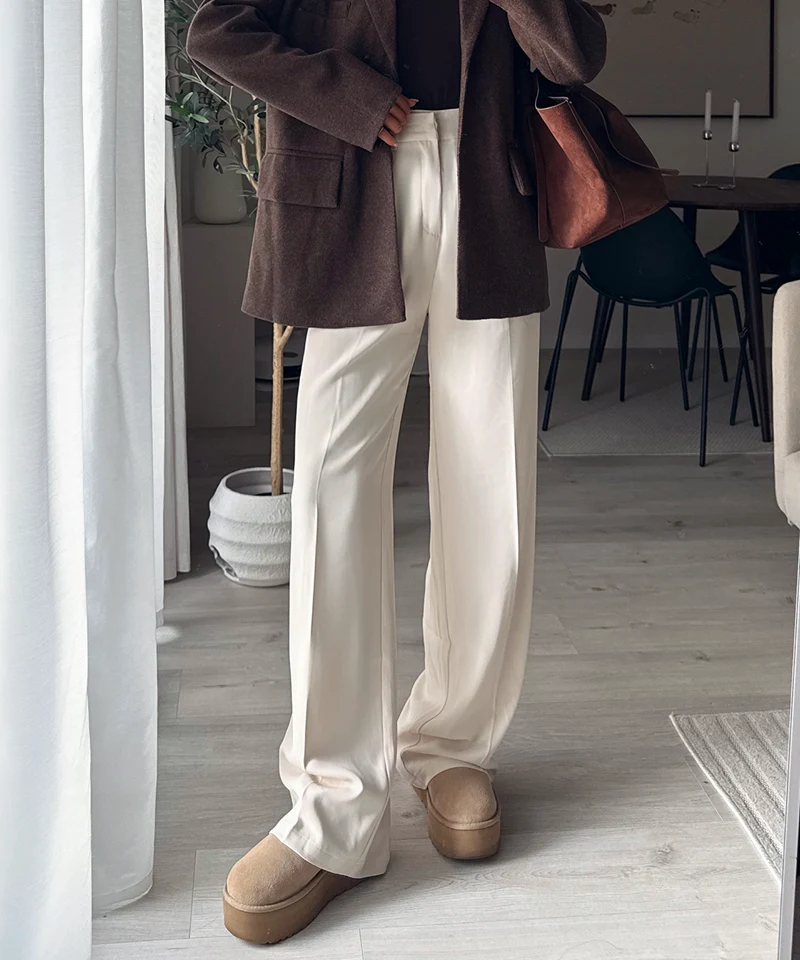 Bundfaltenhose Cleo Creme