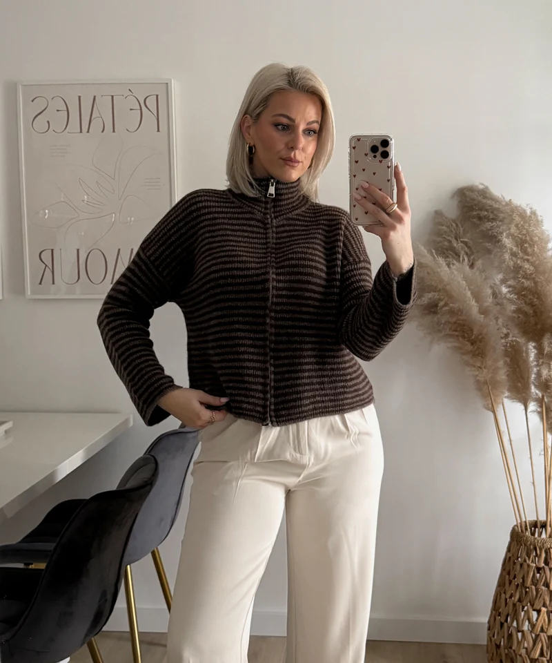 Bundfaltenhose Cleo Creme