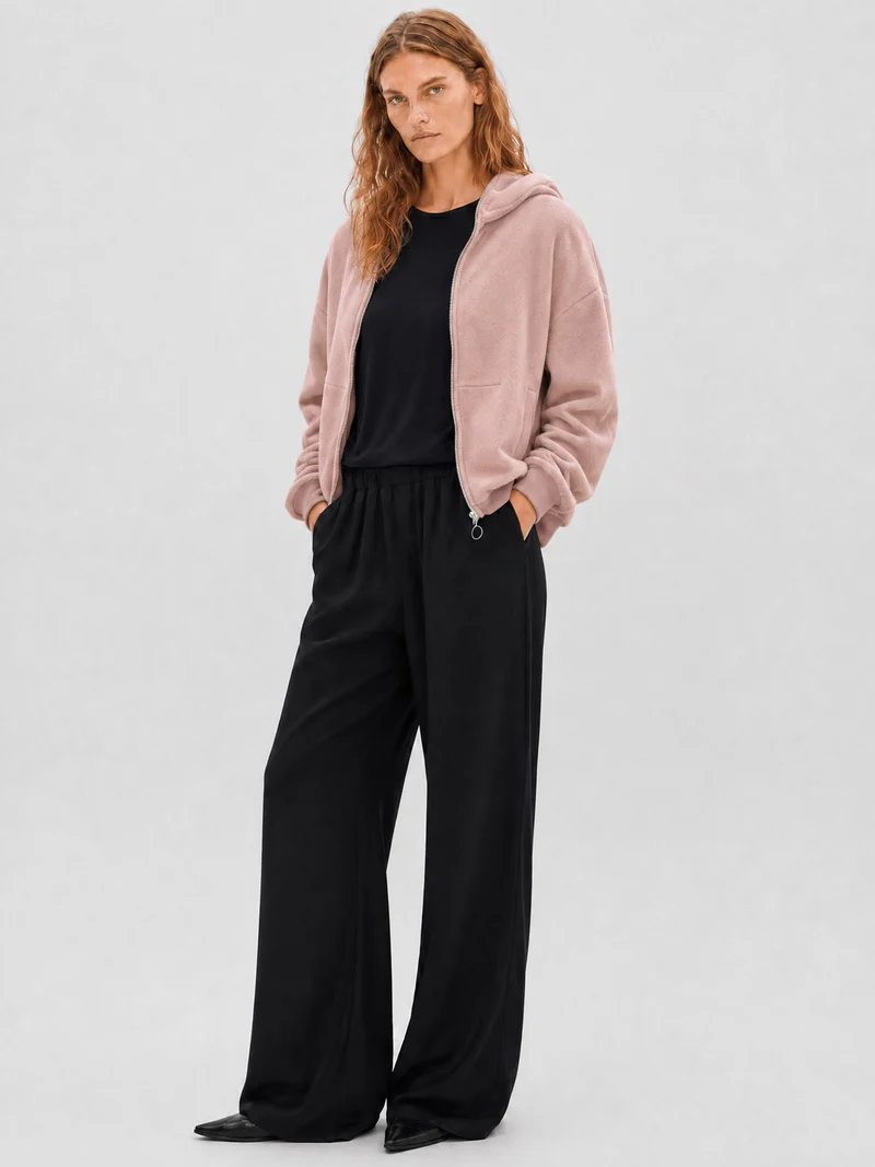 EMBER - weiche Baumwollfleece-Jacke in Dusty Pink