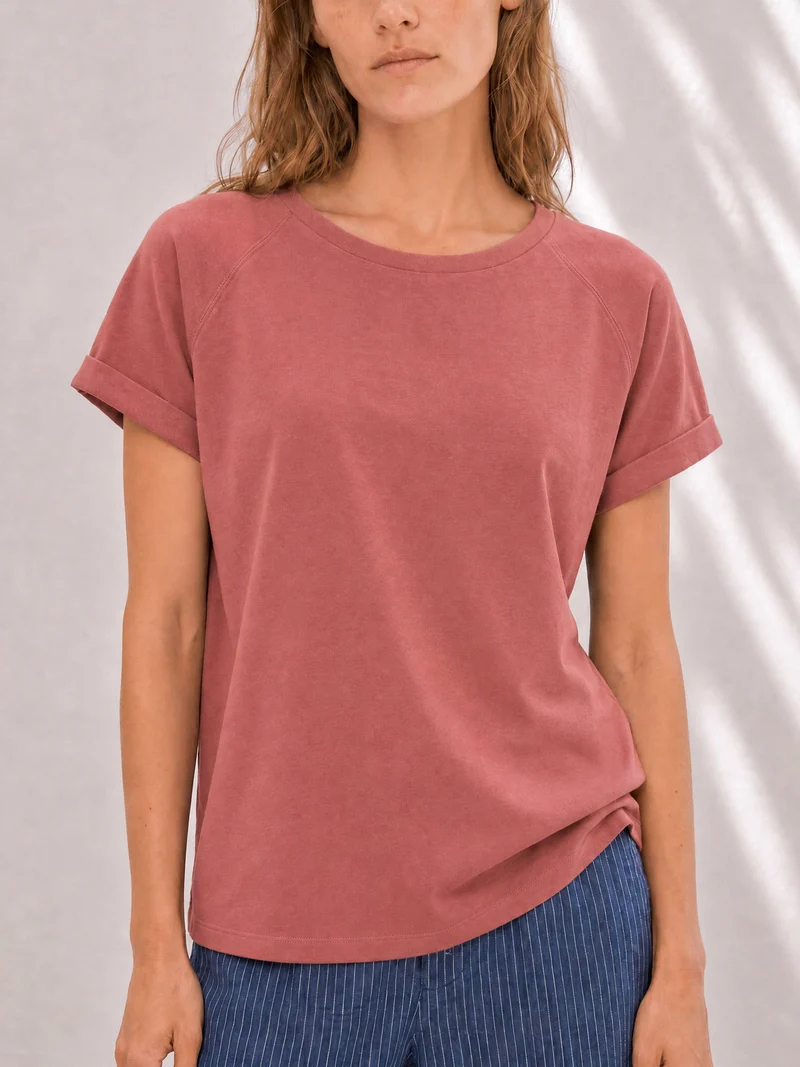 TARA T-Shirt aus Baumwolle in burnt red