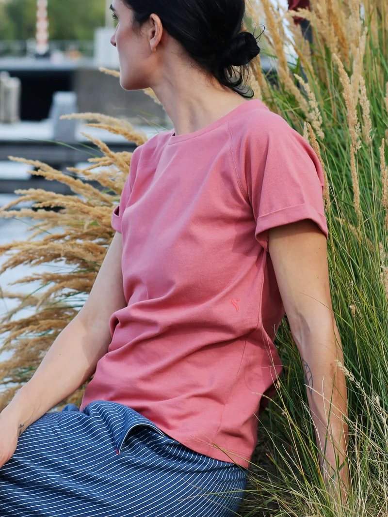 TARA T-Shirt aus Baumwolle in burnt red