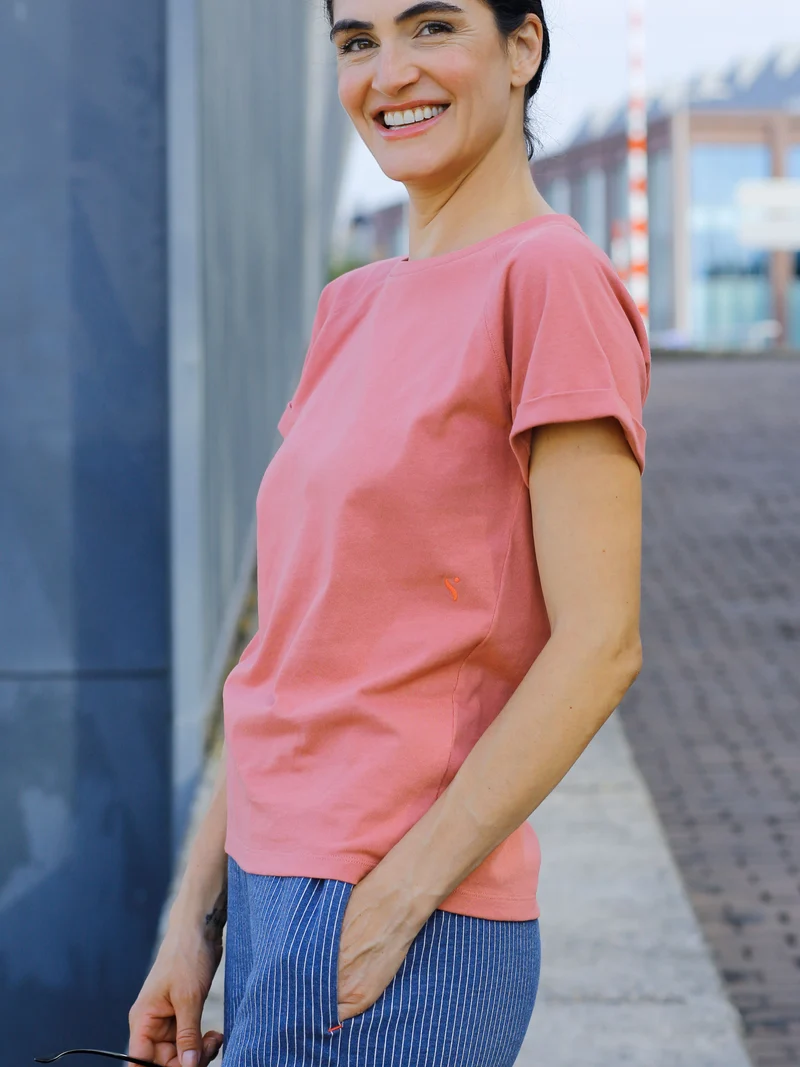 TARA T-Shirt aus Baumwolle in burnt red