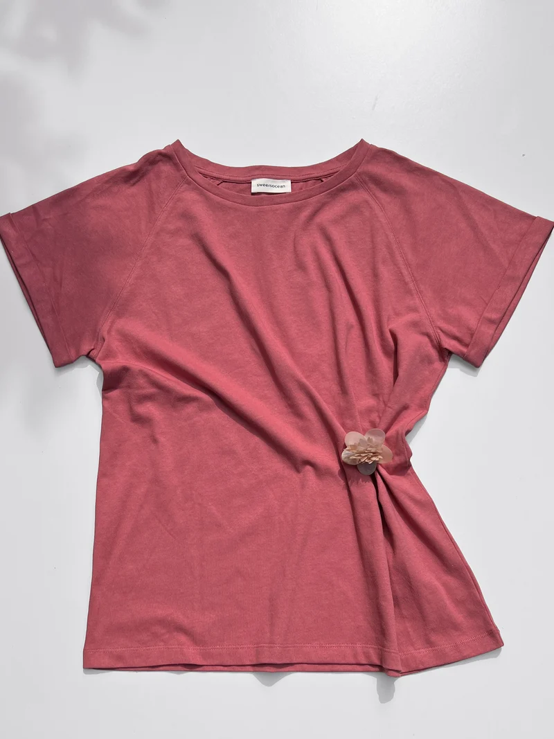 TARA T-Shirt aus Baumwolle in burnt red