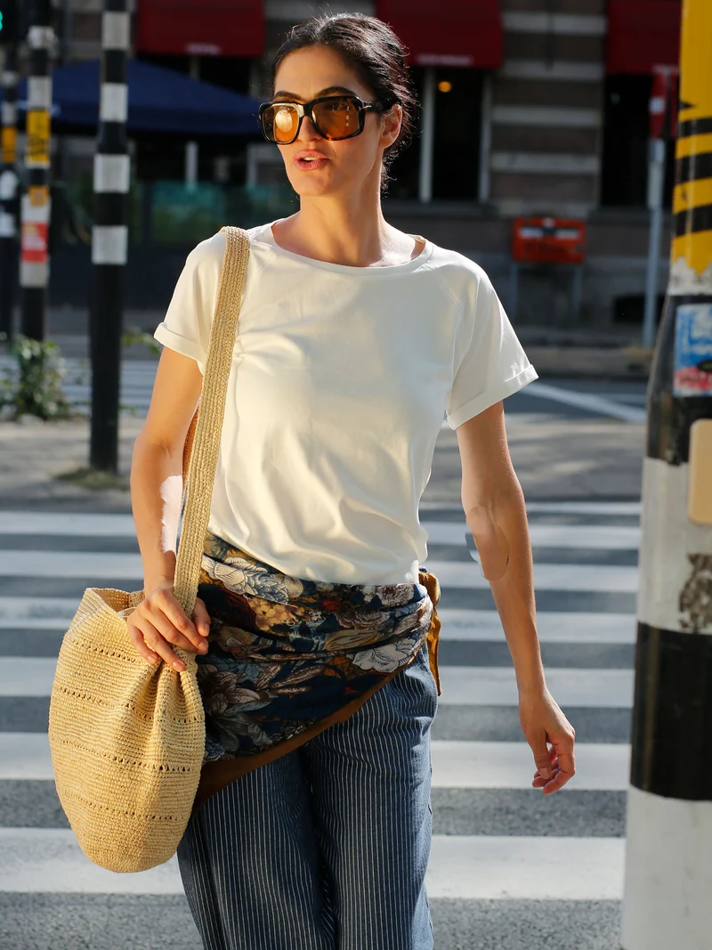 Premium T-Shirt SMILLA aus edler Pima-Baumwolle in off-white