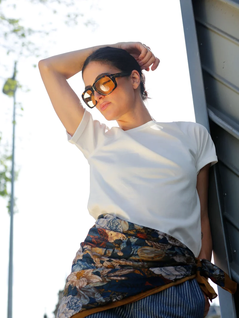 Premium T-Shirt SMILLA aus edler Pima-Baumwolle in off-white