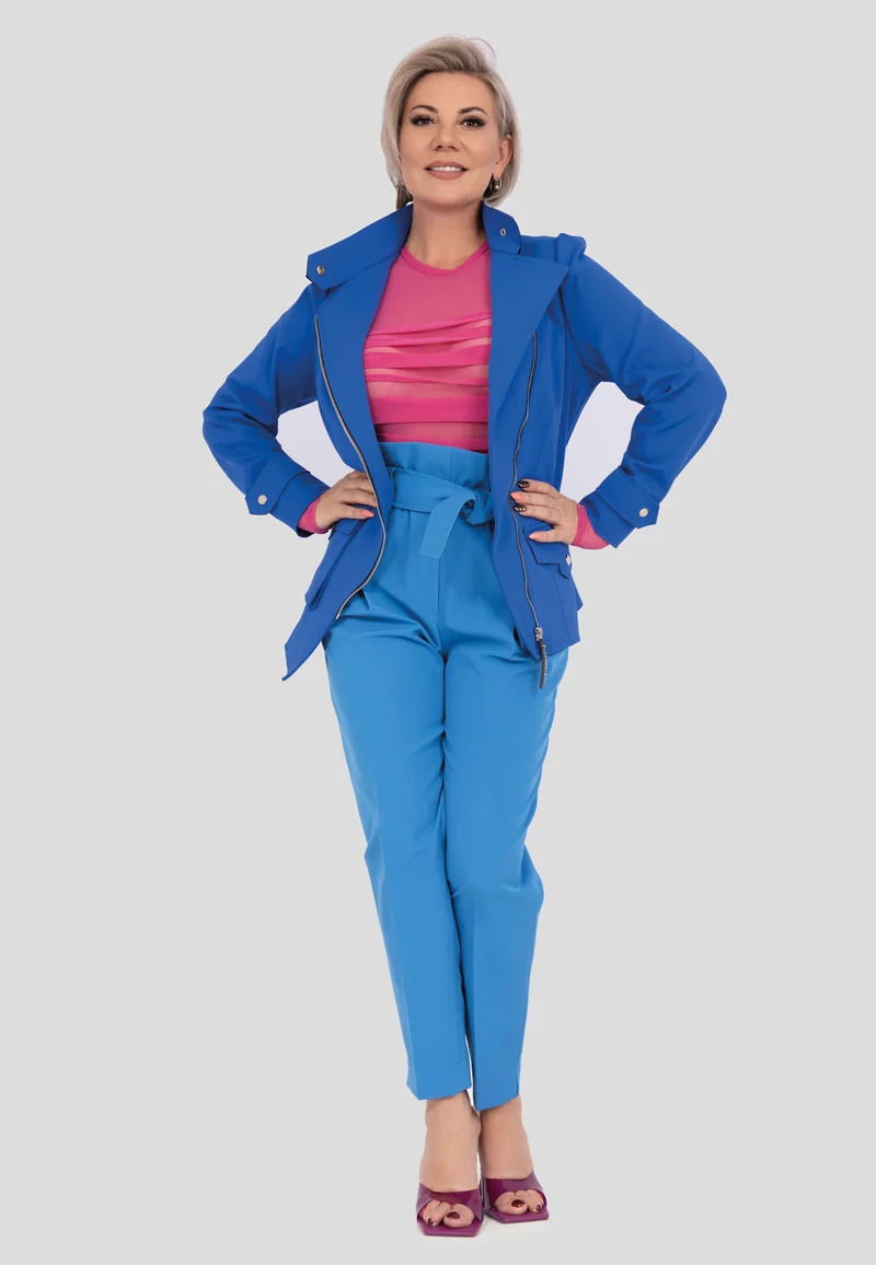 Modische hoch sitzende Hose mit Gürtel für Damen