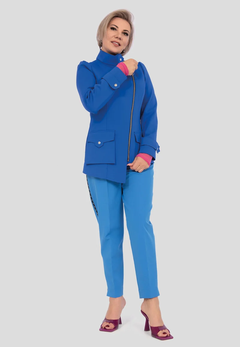 Modische hoch sitzende Hose mit Gürtel für Damen
