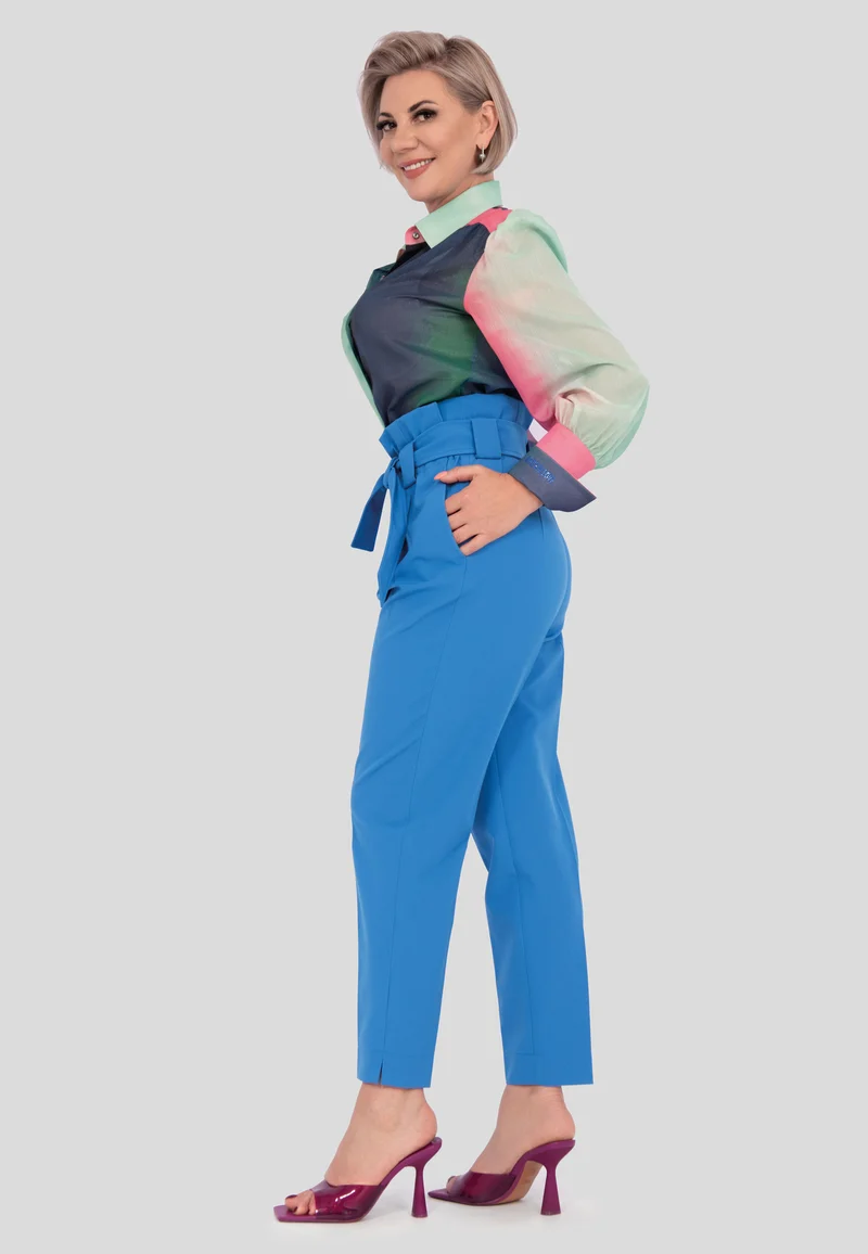 Modische hoch sitzende Hose mit Gürtel für Damen