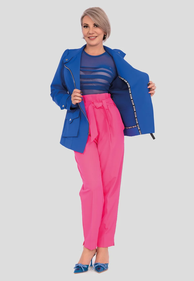 Modische hoch sitzende Hose mit Gürtel für Damen