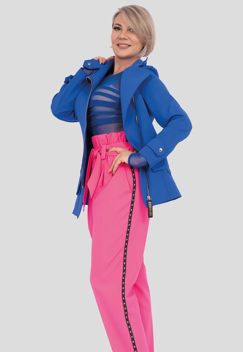 Modische hoch sitzende Hose mit Gürtel für Damen