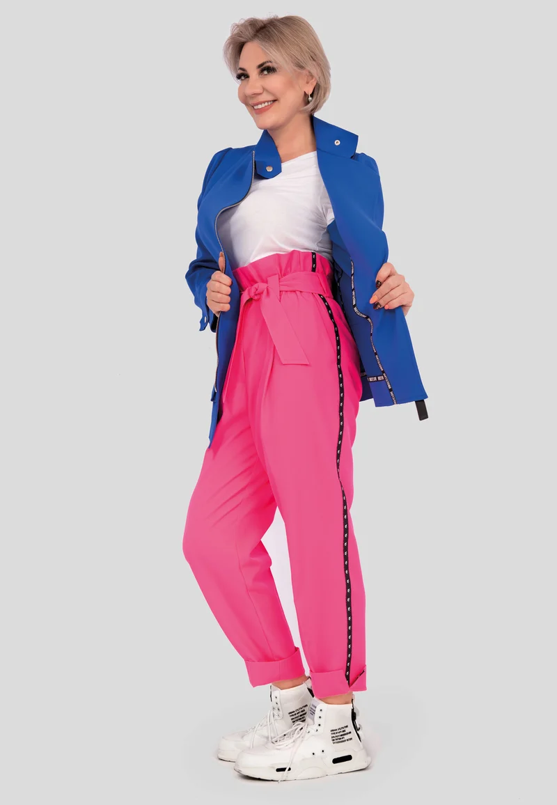 Modische hoch sitzende Hose mit Gürtel für Damen