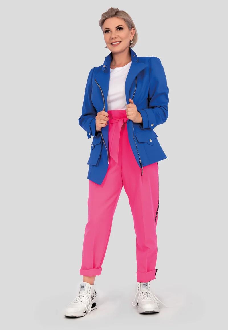 Modische hoch sitzende Hose mit Gürtel für Damen