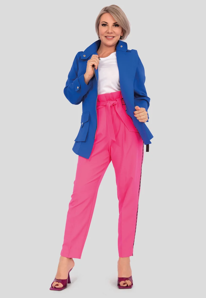Modische hoch sitzende Hose mit Gürtel für Damen