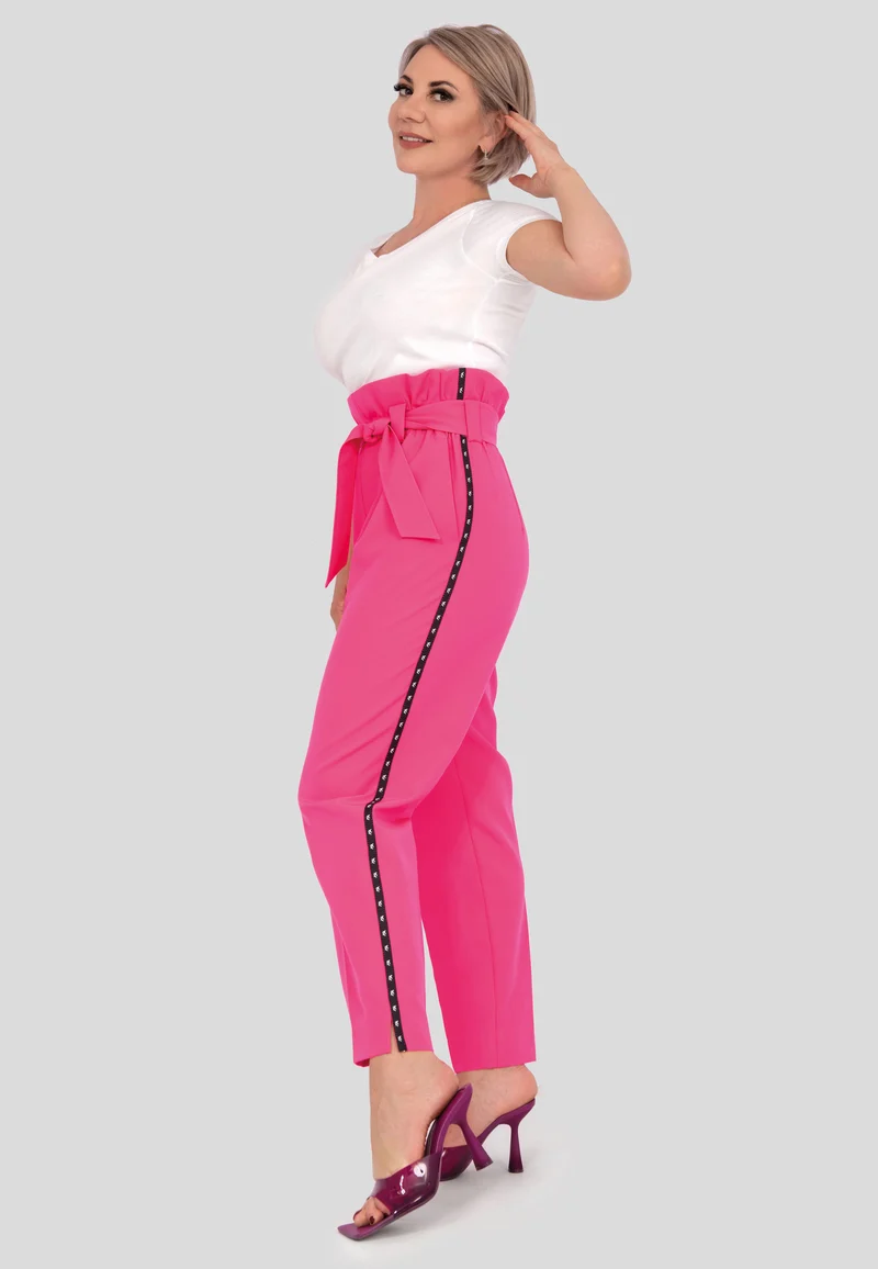 Modische hoch sitzende Hose mit Gürtel für Damen