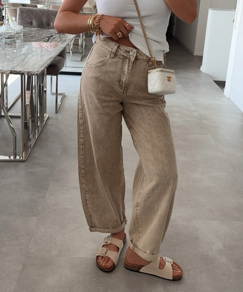 Stretch Balloon Jeans Laeticia Beige