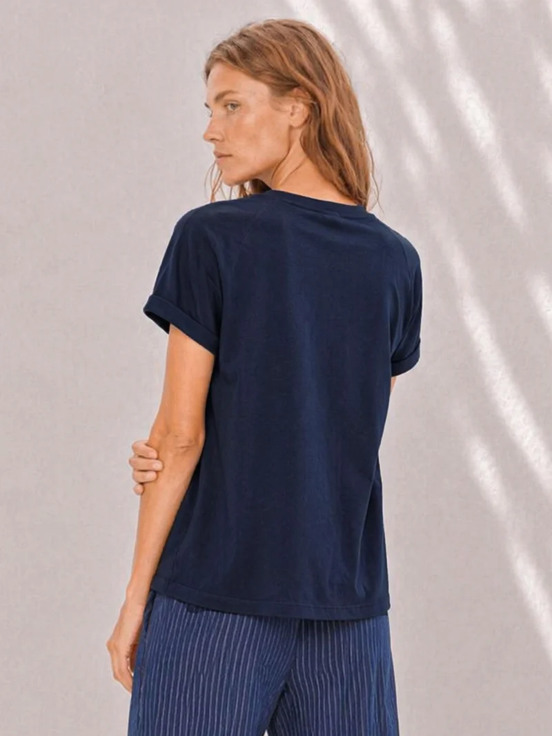 Premium T-Shirt SMILLA aus edler Pima-Baumwolle in deep blue