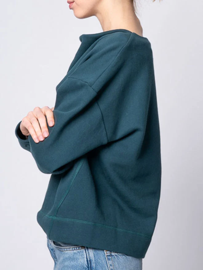 Designer-Sweat JOY aus edler Baumwolle in petrol