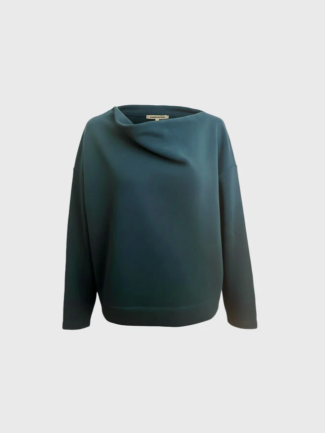 Designer-Sweat JOY aus edler Baumwolle in petrol
