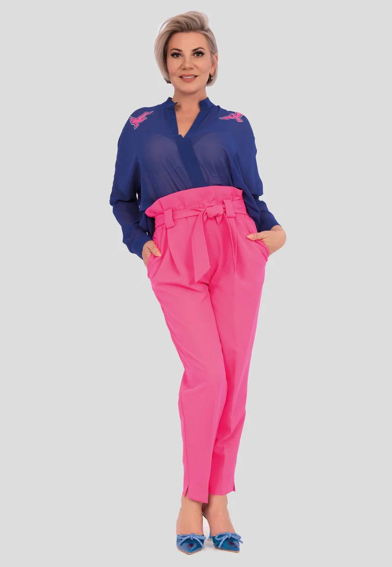 Elegante Chiffon Bluse mit transparenten Ärmeln und glitzernden Vögeln | Festliches Oberteil