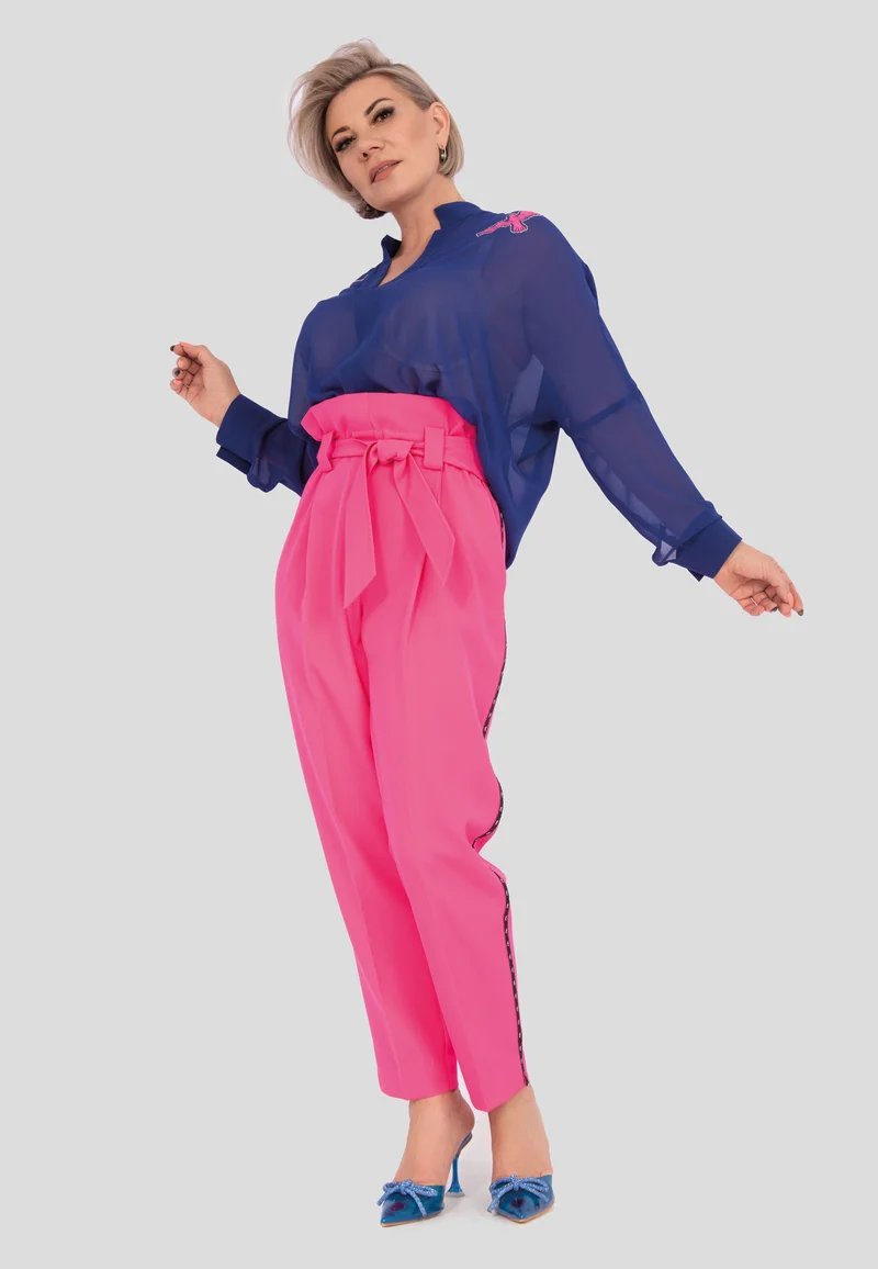 Elegante Chiffon Bluse mit transparenten Ärmeln und glitzernden Vögeln | Festliches Oberteil
